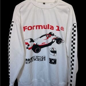 H&M White Divided Sweatshirt